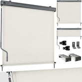 Tillvex® Klemluifel - Balkonluifel - Zonwering - 140x250cm - Beige