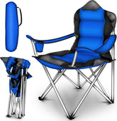 Campingstoel - Visstoel - Vouwstoel - Kampeerstoel - Opvouwbaar - Blauw - Tresko®