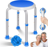 KESSER® Douchekruk - Douchestoel - Verstelbaar - Antislip - Blauw