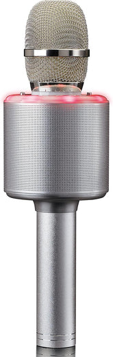 Karaoke Microfoon – met Bluetooth - Zilver – Lenco - BMC-085 •