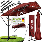 Zweefparasol - Tuinparasol - Parasol 330 cm - Met voet - Met Parasolhoes - Rood - Tillvex