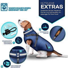Hondenjas - Hondentrui - Winter - XXL - Marineblauw - TRESKO® •
