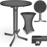 Statafel - Bartafel - Statafelrok - Partytafel - 60 cm - Antraciet - Tillvex®