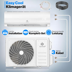 Split Unit Airco - Airconditioning - Warm & Koud - 12000 BTU - Wit - KESSER®