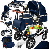 Kinderwagen 3 in 1 - Buggy - Wandelwagen - Kinderbuggy - Blauw - KESSER®