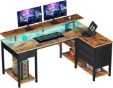 Bureau - Computertafel - Hoekbureau - 140x79 cm - Bruin - Seventable