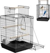 Vogelkooi voor binnen - Vogel kooi parkiet - 40x40 cm - Zwart - SUBTLETY