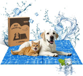 Koelmat Hond & Kat - 120x80 cm - Blauw - Nobleza