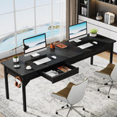Bureau - Computertafel - Computerbureau - 200x60 cm - Zwart - Tribesigns