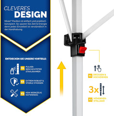 Tillvex® Partytent - 3x6m - Paviljoen - Easy Up - Groen