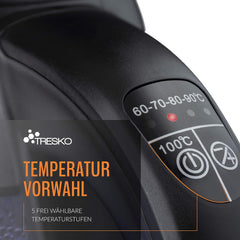 Waterkoker glas - met LED - 1.8L - 2200W - Zilver - TRESKO