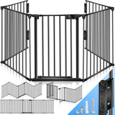 Veiligheidshek - Haardscherm - Hondenhek - 540cm - Zwart - KIDUKU®