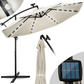Tillvex® LED Parasol - Zweefparasol - Ø300cm - 360° Draaibaar - Beige