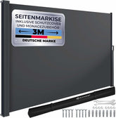 KESSER® Windscherm - Tuinscherm - Zijluifel - 160×300cm – Antraciet