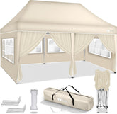 Partytent - Opvouwbaar - 3x6 m - Paviljoen - Easy up - Beige - Tillvex®