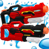 Waterpistool - Set van 2 - Bereik 10-11 meter - Rood - KESSER®