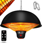 Terrasverwarmer - Infrarood Verwarming - Elektrisch - Heater - 1500W - Zwart - TRESKO®