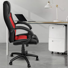 Ergonomische Bureaustoel - Office Chair - Gamestoel - Volwassenen - Rood/Zwart - TRESKO