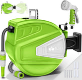 Wandslangenbox - Tuinslanghaspel - Tuinslang met haspel - 30 meter - Groen