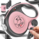 LOVPET Hondenrollijn, 3 m, hondenriem voor kleine en grote honden, 15 kg, uittrekbare lijn, ergonomische en antislip handgreep, jogginglijn, 360 graden lijnverlenging, looplijn, reflecterende mazen