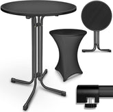 Statafel - Bartafel - Partytafel - 70 cm - Zwart - Tillvex®