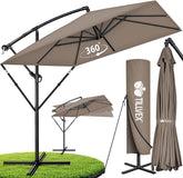 Zweefparasol - Tuinparasol - Parasol 235x235 cm - Met voet - Met Parasolhoes - Tillvex