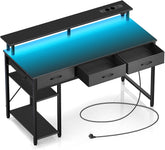 Gaming bureau - Gaming desk - Gaming tafel - 137x90 cm - Zwart - Rolanstar