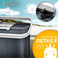 Koelbox Elektrisch – 12V en 230 volt - Coolbox - Frigobox - 24L – Grijs