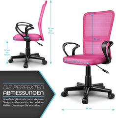 Kinder bureaustoel - Bureaustoel kinderen - Roze - TRESKO •
