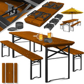 KESSER® Biertafel - Picknicktafel - Opvouwbaar - Bruin - 170x46x75cm