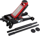 Arebos 3T Hydraulische garagekrik, plat, onderrijhoogte 85-500 mm, dubbele zuiger, 3 lagen, krik, standaard voor personenauto's