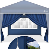 Tillvex® Zijwand voor paviljoen - 3x3m - Blauw