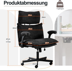 Ergonomische Bureaustoel - Office Chair - Gamestoel - Volwassenen - Donkergrijs - UEV