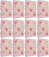 12 stuks kunstbloemenwand, doe-het-zelf achtergrond, rozenwand, kunstbloemen, decoratie voor bruiloftsfeest