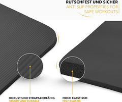 Yogamat - Fitness mat - Sportmat - Yoga mat extra dik - Zwart - TRESKO