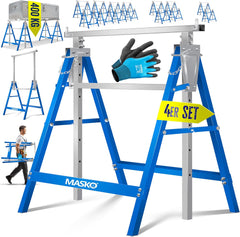 MASKO® Schraag - Telescopisch Werkbok - Hoogte verstelbaar - Blauw