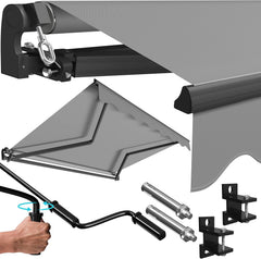 Luifel - Zonnescherm - 300x250 cm - Grijs - KESSER®
