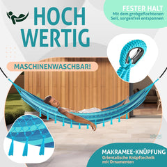 Kesser® Hangmat - Belastbaar tot 300kg - 320x150cm - Blauw