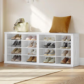 Schoenenkast - Schoenenrek - 104x60,5x30 cm - Wit - Hzuaneri