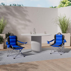 Campingstoel - Visstoel - Vouwstoel - Kampeerstoel - Opvouwbaar - Blauw - Tresko®
