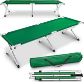 Veldbed - 1 Persoons - Kampeerbed - Stretcher - 190x64x44 cm - Groen - Tillvex®