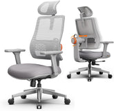 Ergonomische Bureaustoel - Office Chair - Gamestoel - Volwassenen - Grijs - Newtral