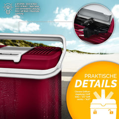 Koelbox Elektrisch – 12V en 230 volt - Coolbox - Frigobox - 24L – Rood