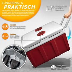 Koelbox Elektrisch – 12V en 230 volt - Coolbox - Frigobox - 40L – Rood