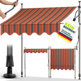 Klemluifel - Balkon luifel - Verticale luifel - 400 cm - Oranje/Antraciet - Tillvex®