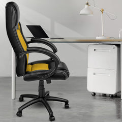 Ergonomische Bureaustoel - Office Chair - Gamestoel - Volwassenen - Geel - TRESKO