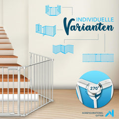 Veiligheidshek - Haardscherm - Hondenhek - 240cm - Grijs - KIDUKU®