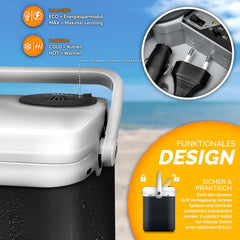 Koelbox Elektrisch – 12V en 230 volt - Coolbox - Frigobox - 32L – Zwart - Tillvex •