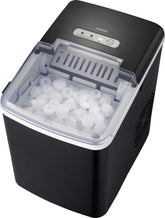 Melissa 16620019 ijsblokjesmachine, 9 ijsblokjes in 9 minuten productietijd, 1,85 liter, lcd-display, zelfreinigende functie, ijsblokjesmaker, stille ijsmaker zonder wateraansluiting
