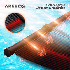 Zwembad verwarming - Solar mat - Set van 2 - 300x66 cm - Zwart - Arebos